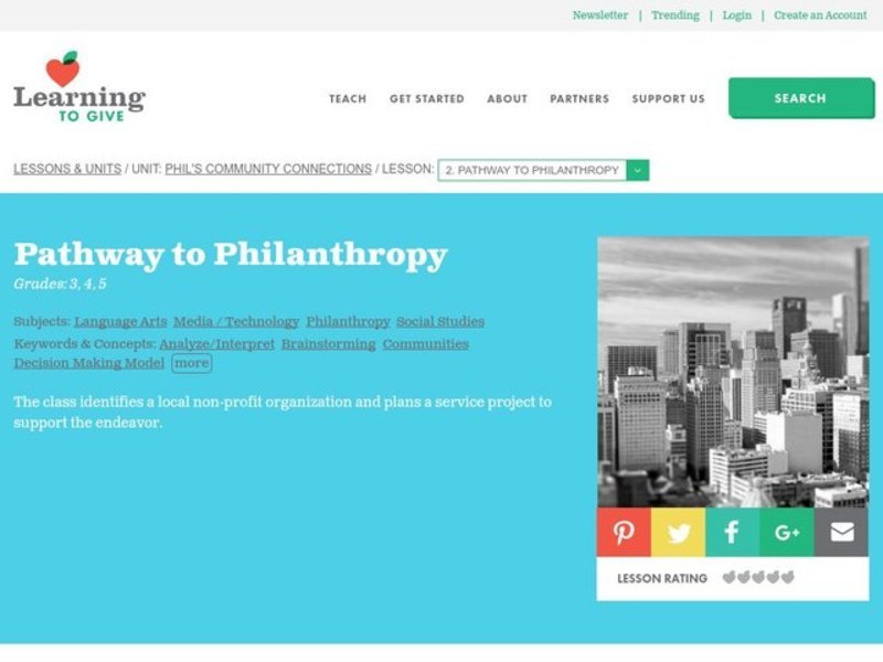 Pathway to Philanthropy Lesson Plan