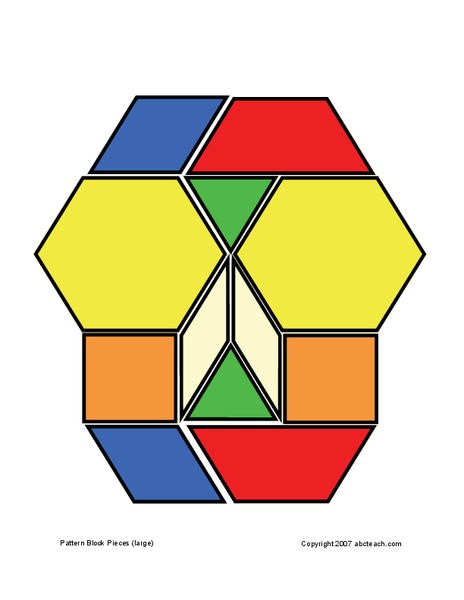 Pattern Block Pieces Worksheet