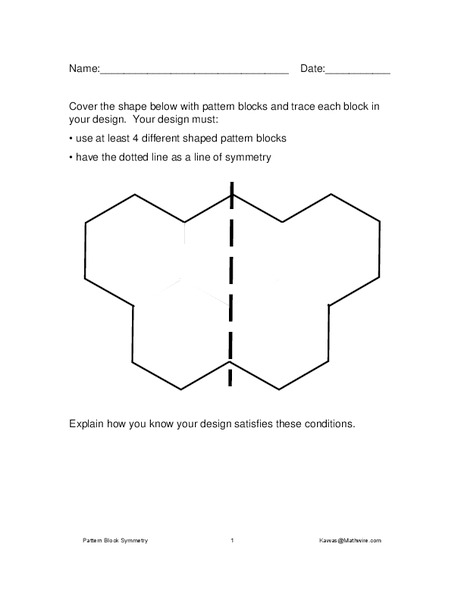 Pattern Block Shapes Worksheet