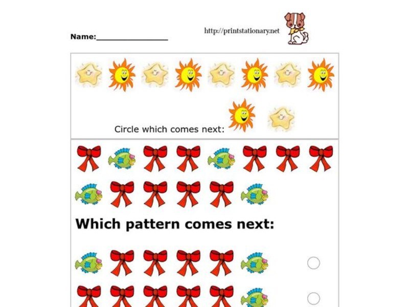 Patterns Worksheet