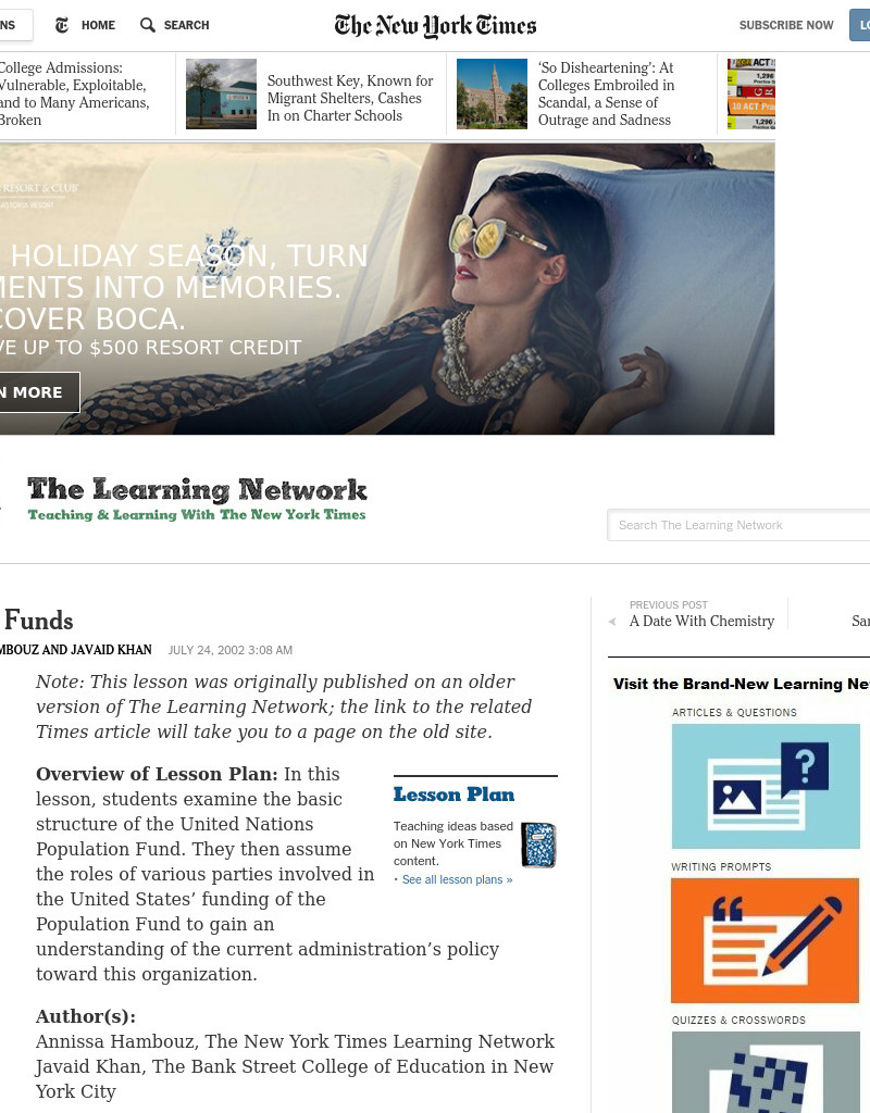 Aborted Funds Lesson Plan