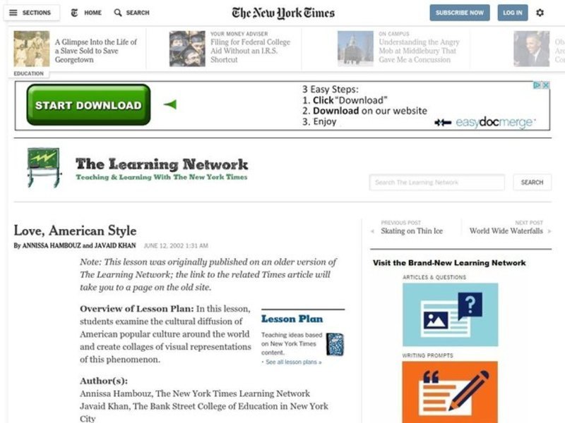 Love, American Style Lesson Plan