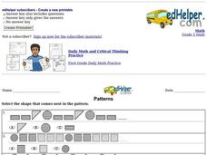 Patterns #2 Worksheet