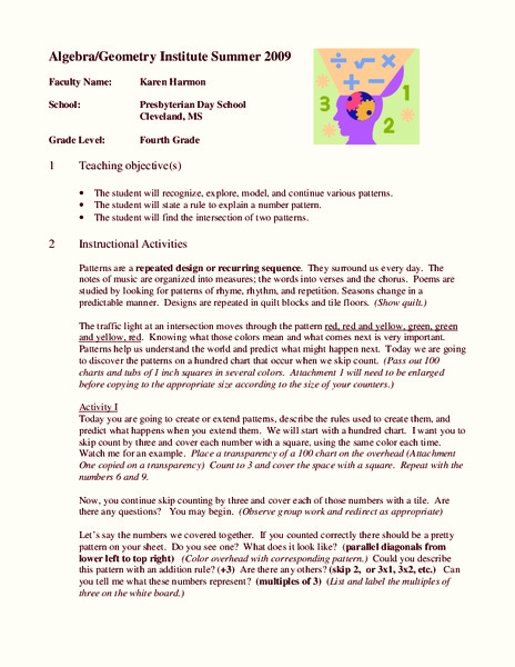 Patterns Lesson Plan