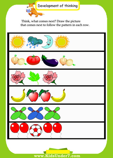 Patterns: what comes next? Worksheet