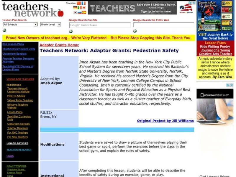 Pedestrian Safety Lesson Plan