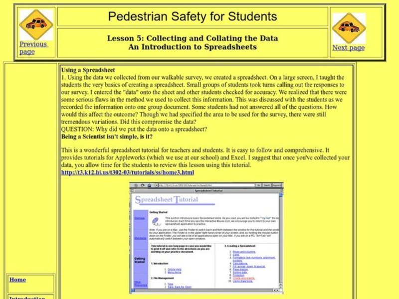 Pedestrian Safety for Students  Lesson Plan