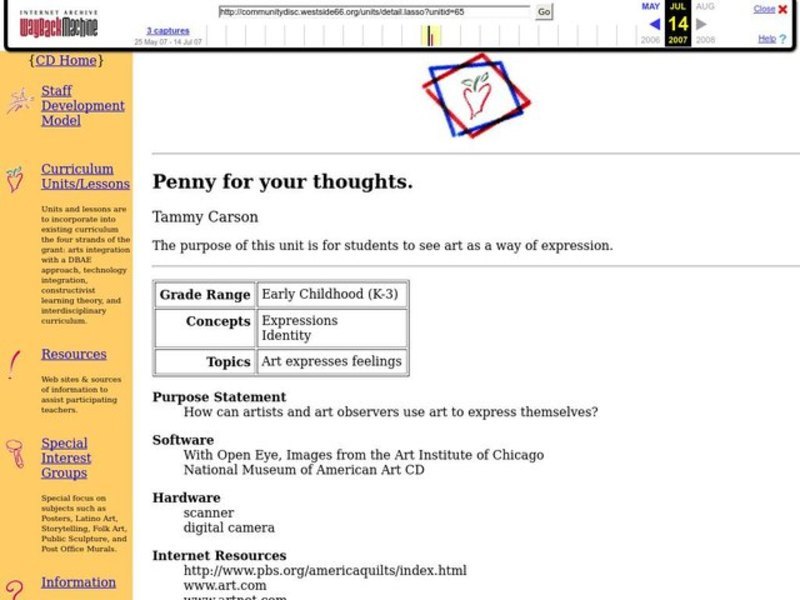 Penny for your thoughts Lesson Plan