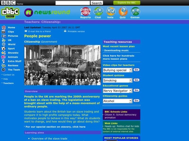 People power Lesson Plan