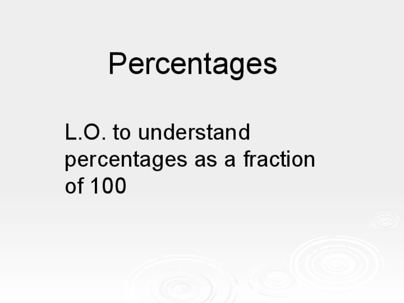 Percentages PPT