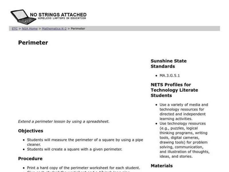 Perimeter Lesson Plan