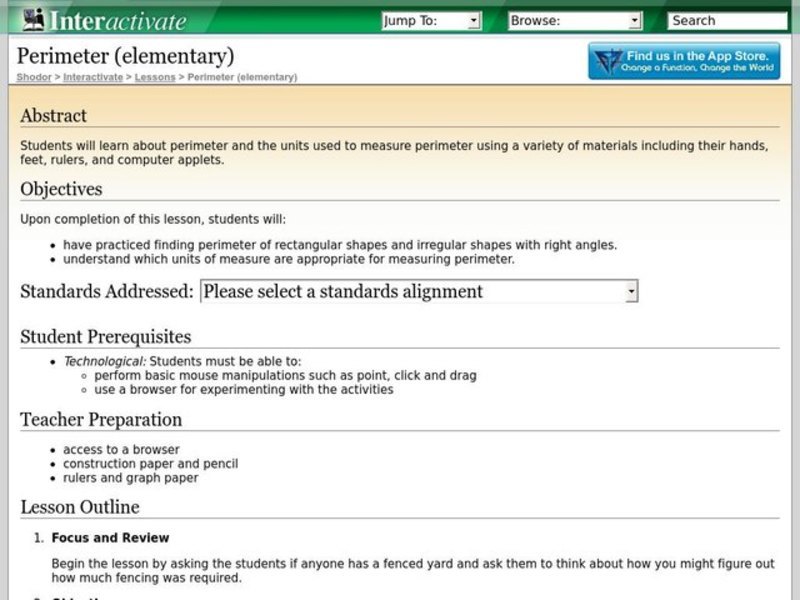 Perimeter Lesson Plan