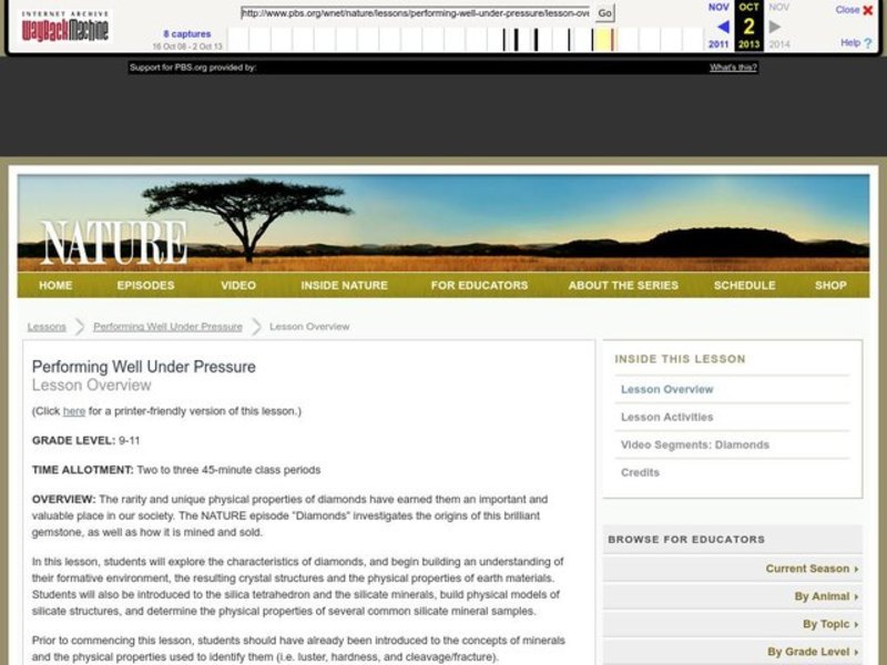 Performing Well Under Pressure Lesson Plan