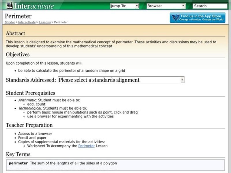 Perimeter Lesson Plan