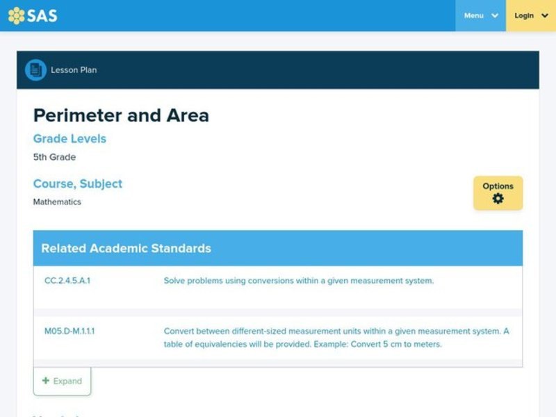 Perimeter and Area Lesson Plan