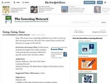 Going, Going, Gone Lesson Plan