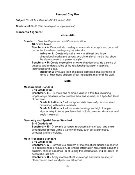 Personal Clay Box Activity