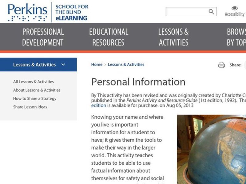 Personal Information Lesson Plan