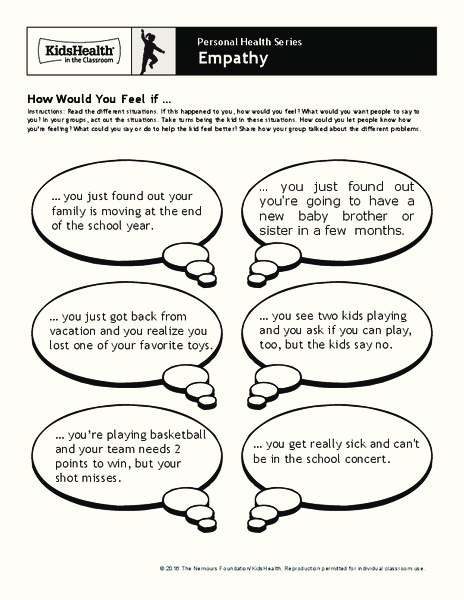 Personal Health Series: Empathy Worksheet