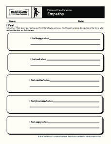 Handout: Empathy (PreK to Grade 2) Worksheet