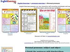 Personal Pronouns Interactive