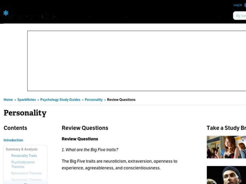 Personality Worksheet