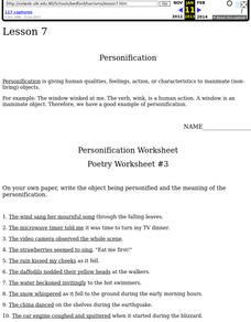 Personification Lesson Plan