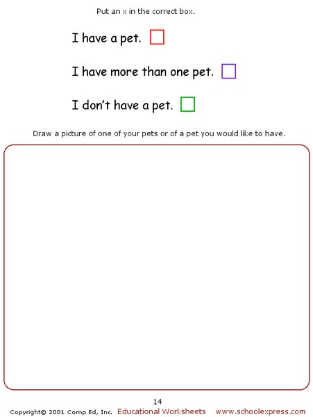 Pets Worksheet