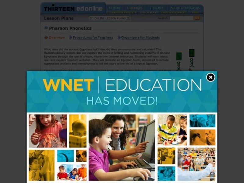 Pharaoh Phonetics Lesson Plan