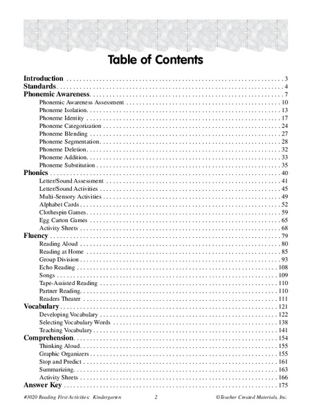 Phonemic Awareness Worksheet
