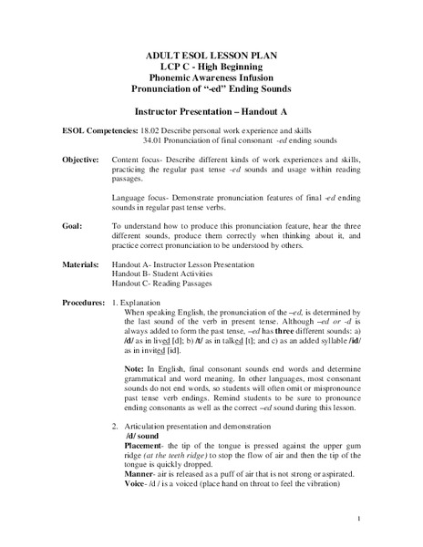 Phonemic Awareness Infusion Lesson Plan