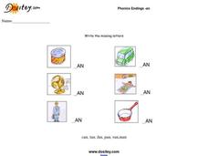 Phonics Endings -an Worksheet