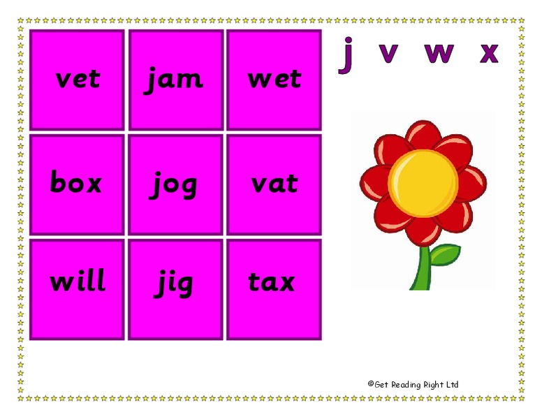 Phonics Tic-Tac-Toe Worksheet
