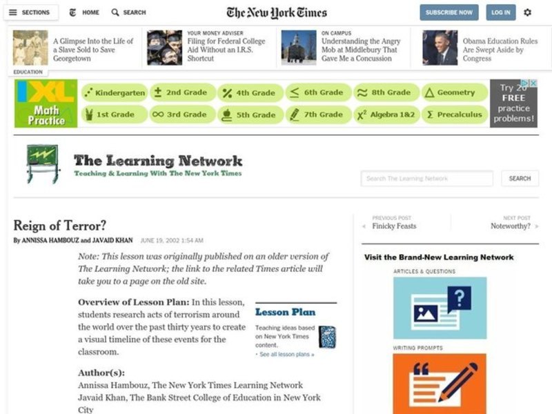 Reign of Terror? Lesson Plan