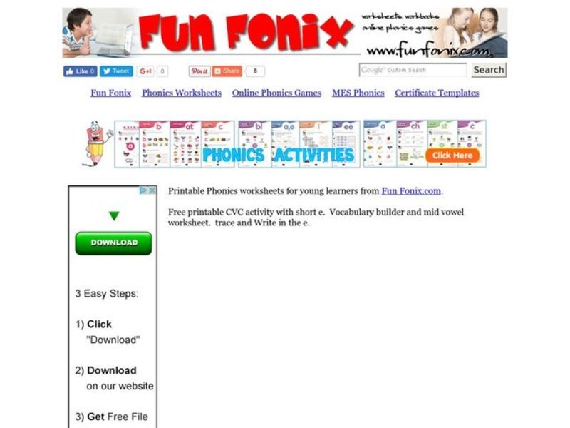 Phonics: Short E Worksheet