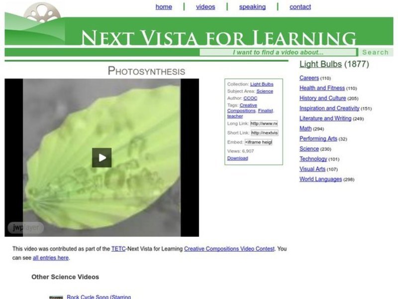 Photosynthesis Instructional Video