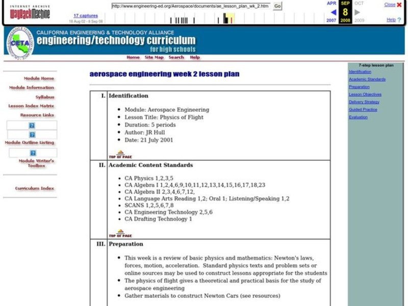 Physics of Flight Lesson Plan