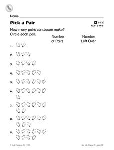 Pick a Pair Worksheet