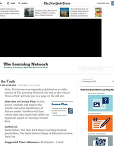 Masking the Truth Lesson Plan