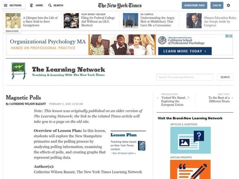 Magnetic Polls Lesson Plan