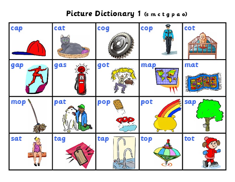 Picture Dictionary Worksheet