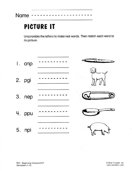 Picture It Worksheet