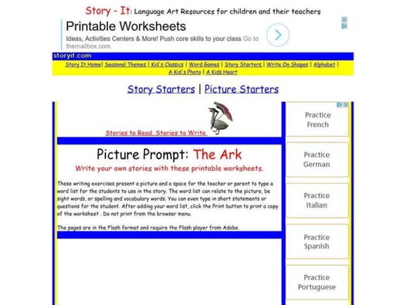 Picture Prompt:  The Ark Worksheet