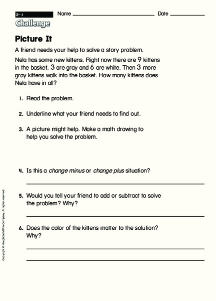 Picture It Worksheet