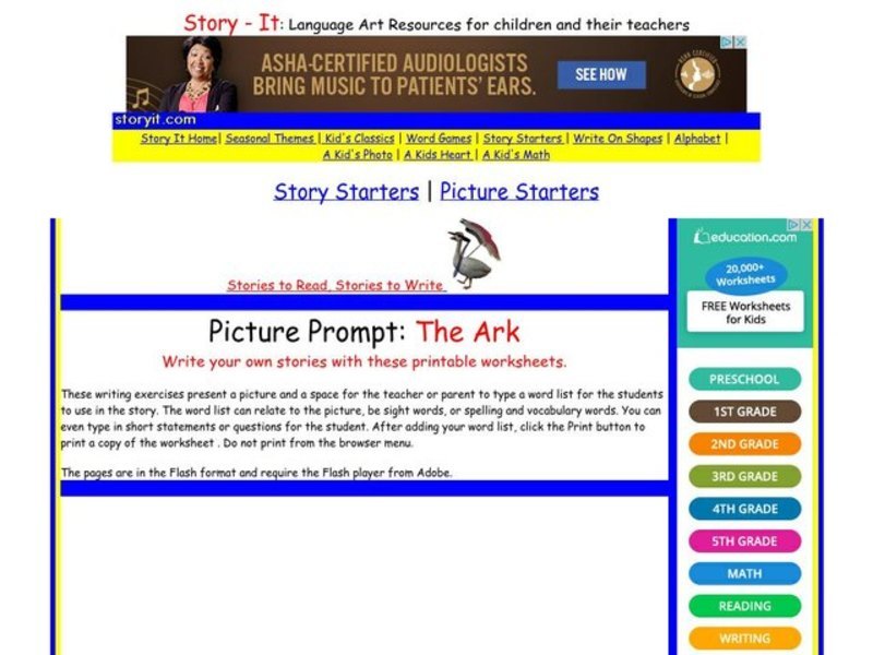 Picture Prompt: The Ark Worksheet
