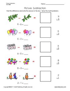 Picture Subtraction Worksheet