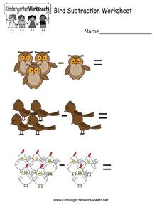 Picture Subtraction Worksheet