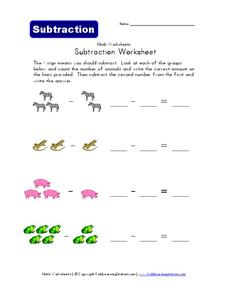 Picture Subtraction #2 Worksheet