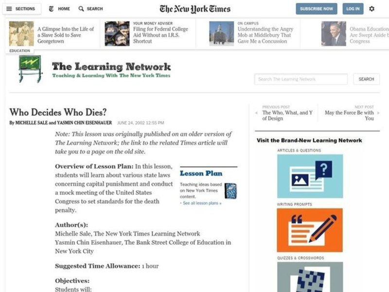 Who Decides Who Dies? Lesson Plan