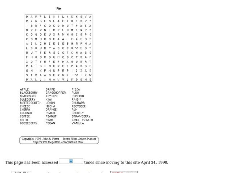 Pie Puzzle Worksheet